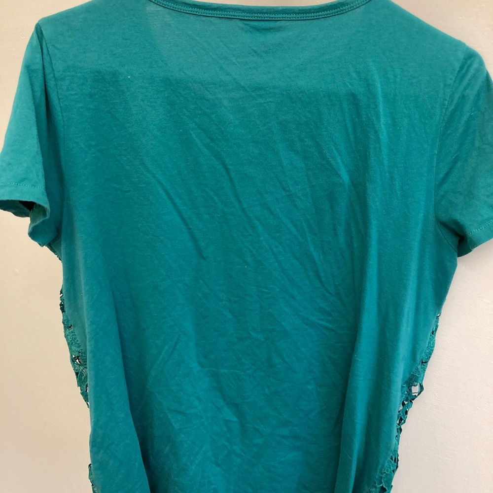 Ann Taylor st Patrick’s day green lace shirt